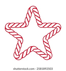 Red Rope Star Shape Symbol star rope nautical maritime