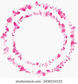 Red Rosa Vector Transparent Background. Cherry Tender Pattern. Sakura Realistic Illustration. Lotus Wallpaper Template. White Blooming Aroma Banner.