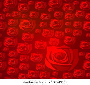 Red rose abstract seamless vector
