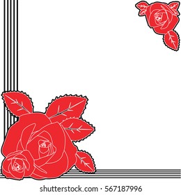 Red rose background design