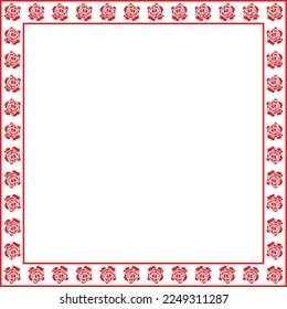 Red Rose Border Art Background Vector