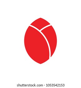 red rose bud simple logo vector