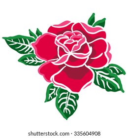 red rose cartoon