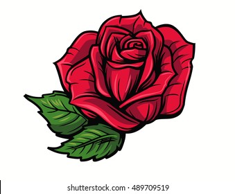 Red Rose with Ribbon on White Background Stock Vector  Illustration of  floral gothic 164785083