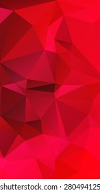 Red rose color in geometric rumpled triangular low poly style vector Background for Smart phone