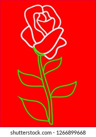 Red rose contour
