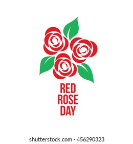 Red Rose Day Vector illustration.