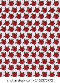 red rose desen vector illustration