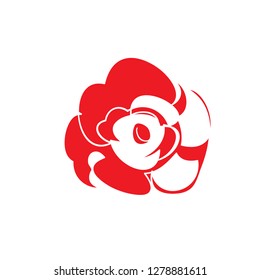 Red Rose Drawing on white background. vector illustration for banner, poster, web, template, valentine's card, wedding.