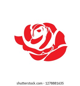 Red Rose Drawing on white background. vector illustration for banner, poster, web, template, valentine's card, wedding.
