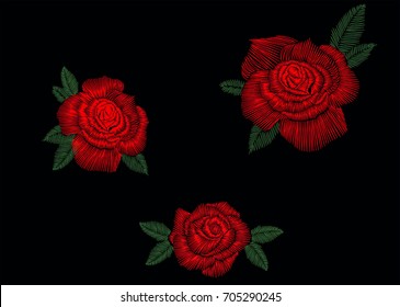 Red Rose Embroidery