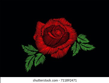 Red Rose Embroidery