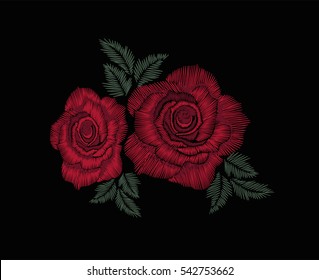 Rose Embroidery Images Stock Photos Vectors Shutterstock