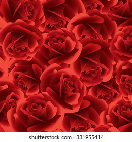 Red rose floral background.  Vector illustration