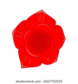 Rosa roja. Tema floral. Ilustración vectorial