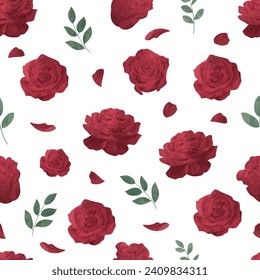 Red Rose Flower Frame Background