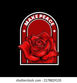 Red rose flower logo vector design | Very good for business profiles or other illustration needs