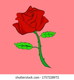 ilustración del vector de flores rojas. aislado