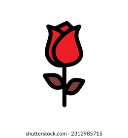 red rose flower vector illustration