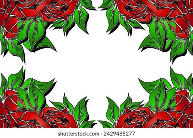 red rose flowers with beautiful gradient colour for commercial branding company's or wedding invitation 