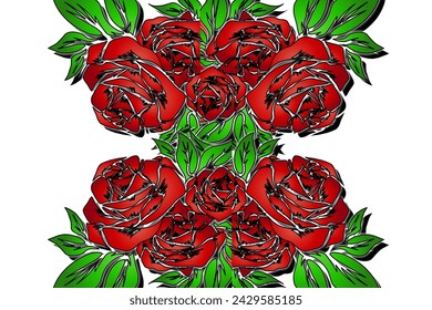 red rose flowers with beautiful gradient colour for commercial branding company's or wedding invitation 