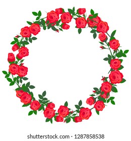 Red rose frame 01