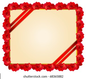 Red rose frame