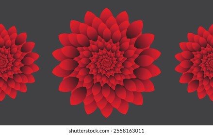 Red Rose in gradient color background pettern .eps