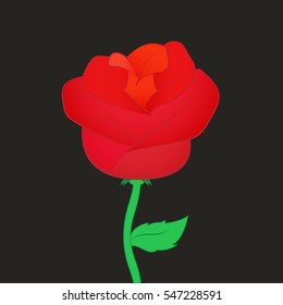 The red rose graphic resource. Graphics for Valentine festival.