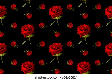 black and red rose background design