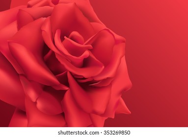 Red Rose.
Hand drawn vector illustration of a red rose, the queen of roses, symbol of love, courage, compassion.