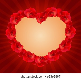 Red rose heart