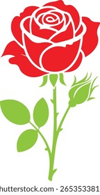 red Rose icon vector design with a white background