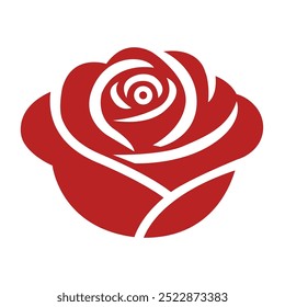 Icono de rosa roja. Ilustración vectorial