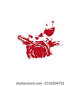 red rose illustration, red rose petals vector design