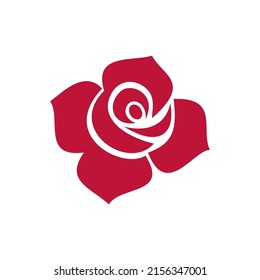 Rose flower logo monogram typography badge emblem Vector Image