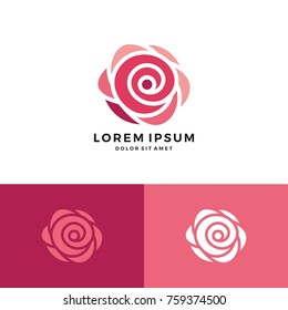 Red Rose Logo Vector Icon Flower Download