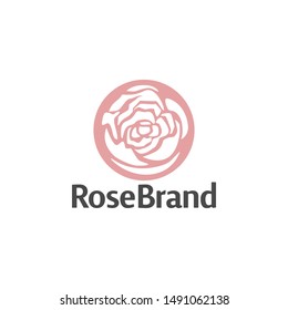 Red Rose Logo Vector Illustration Emblem Stock Vector (Royalty Free ...