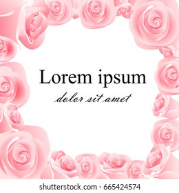 Red rose on white background. Vector illustration. Web site page and mobile app design vector element.