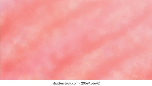 Red rose pastel watercolor. Grungy splatter texture background in pink color. Vector illustration