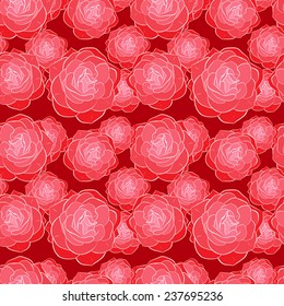 Red rose pattern - Vector 