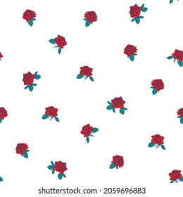 RED ROSE SEAMLESS PRINT AND PATTERN