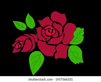 Rojo en forma de vectores