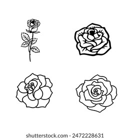 Red Rose Vector Art, Icons, shape, and Graphics