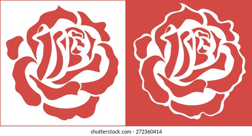 red rose vector graphics illustration