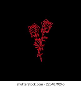 red rose vector illustration concept