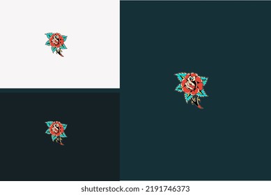 diseño de ilustración de vector rosa rojo