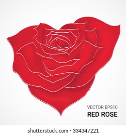 Red rose. Vector illustration for your graphic design.
