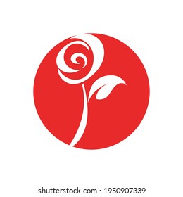 red Rose Vector Logo Illustration design template