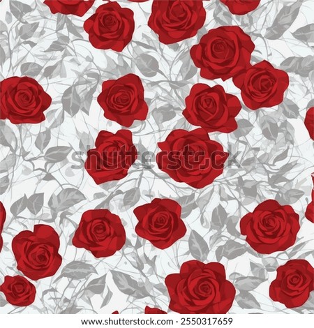 RED ROSE vector on white background